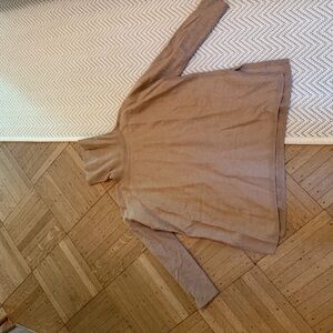 Cuyana women’s alpaca tan turtleneck sweater
